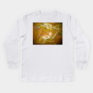 Happy Accident Luminous Ghost Fish Painting - Section 3 Kids Long Sleeve T-Shirt